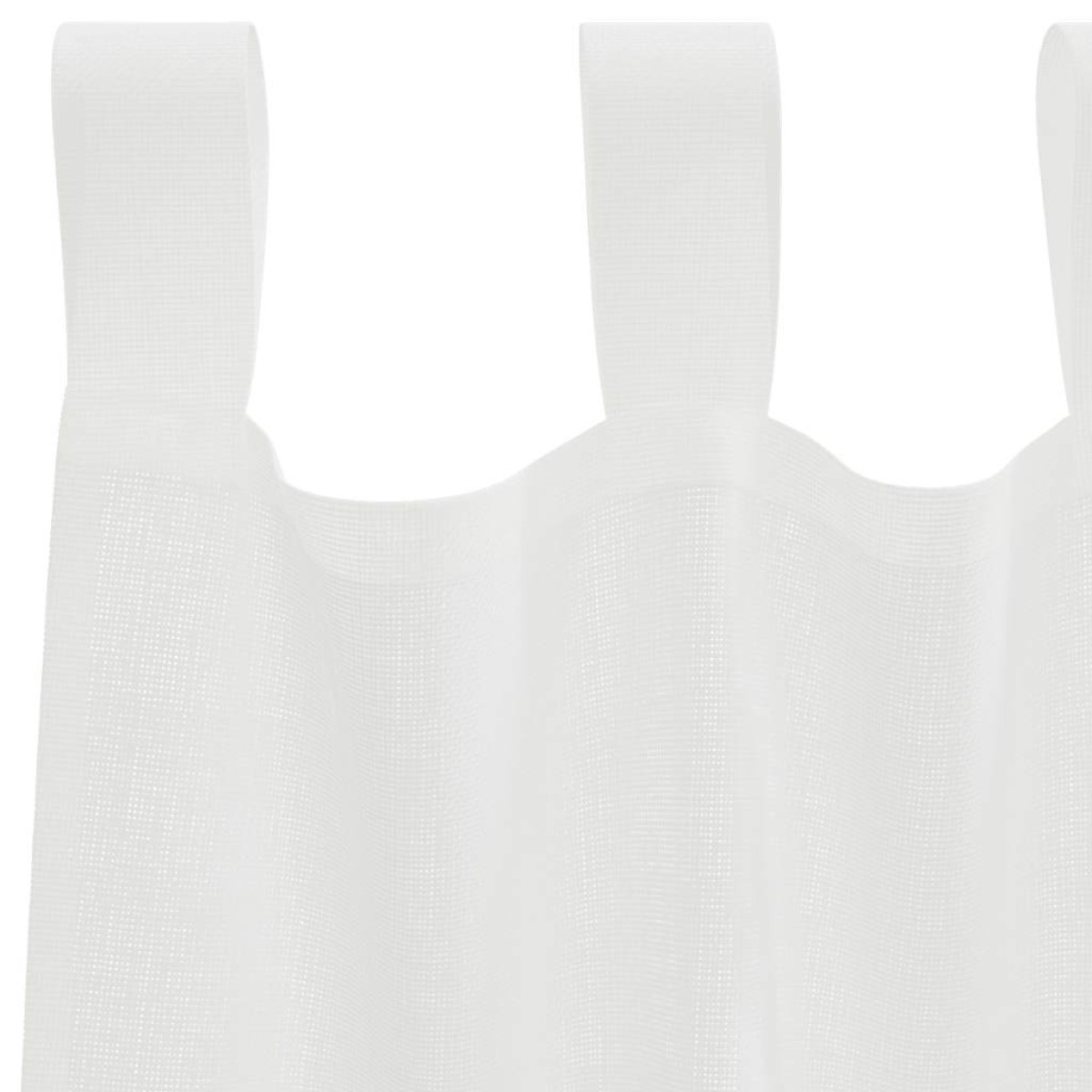 vidaXL Κουρτίνες Voile με βρόχους 2 τεμάχια Λευκό 140x225 cm