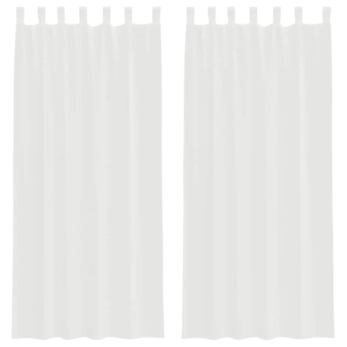 vidaXL Κουρτίνες Voile με βρόχους 2 τεμάχια Λευκό 140x245 cm