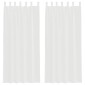 vidaXL Κουρτίνες Voile με βρόχους 2 τεμάχια Λευκό 140x245 cm