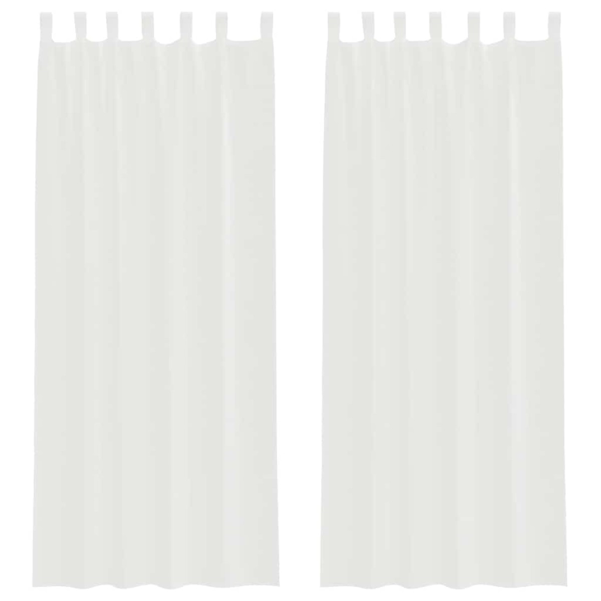 vidaXL Κουρτίνες Voile με βρόχους 2 τεμάχια Λευκό 140x260 cm