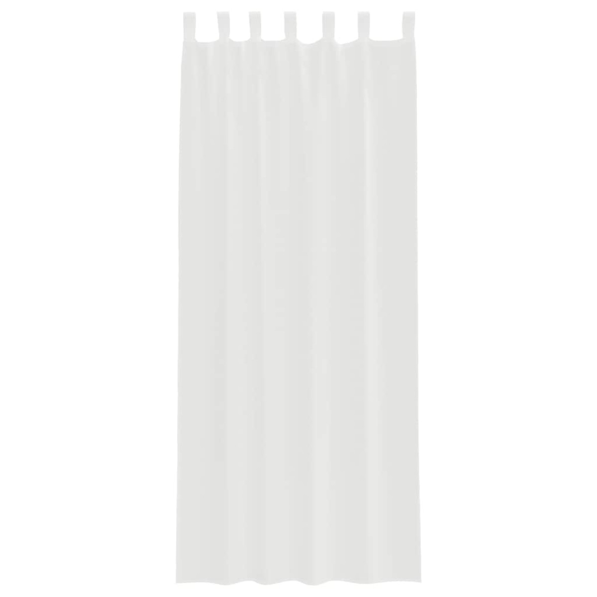 vidaXL Κουρτίνες Voile με βρόχους 2 τεμάχια Λευκό 140x260 cm