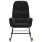 vidaXL Κουνιστή Πολυθρόνα Μαύρη Βελούδινη