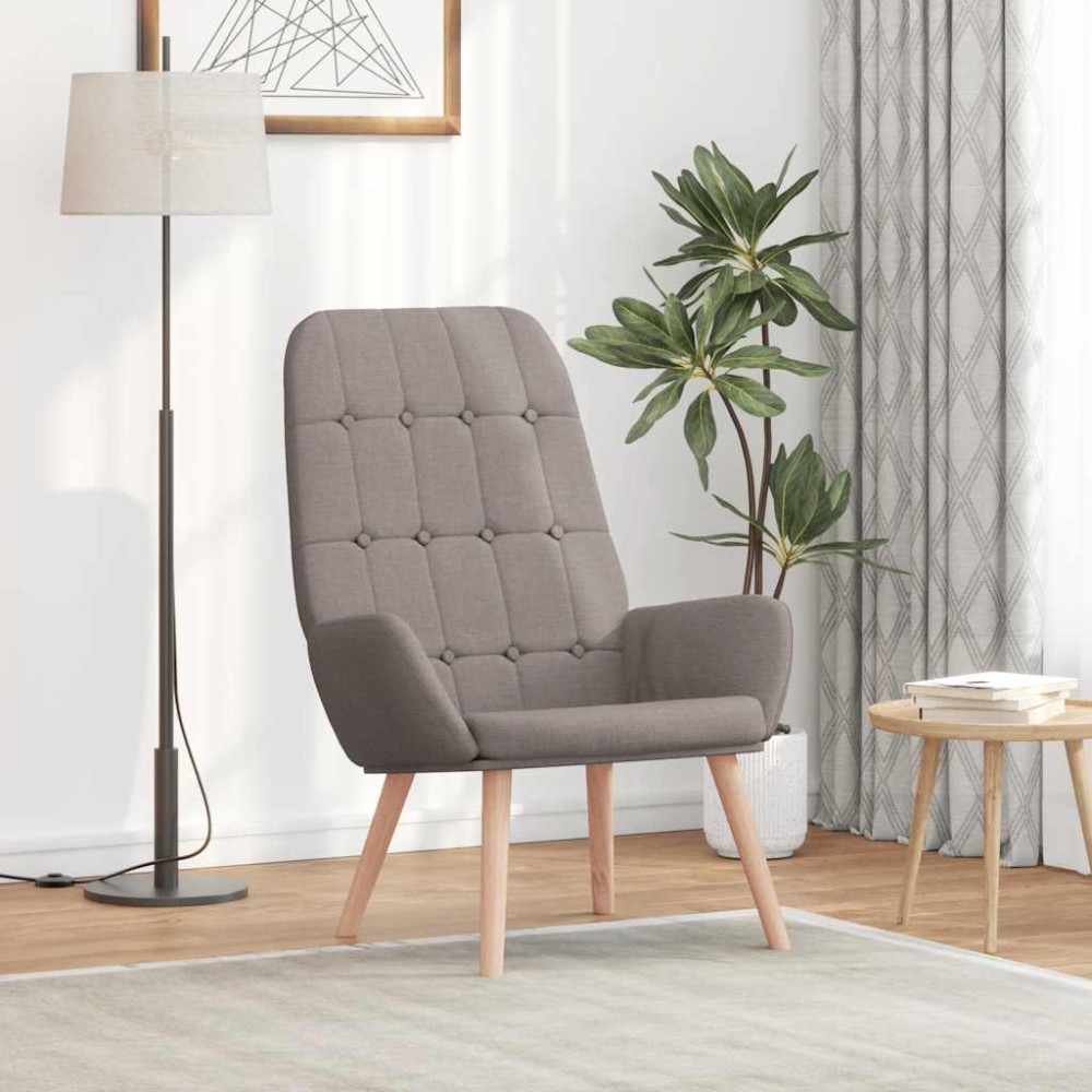 vidaXL Πολυθρόνα Χαλάρωσης από Ύφασμα Taupe