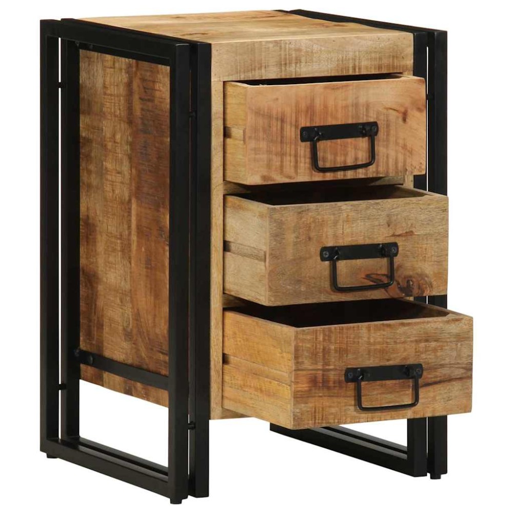 vidaXL Κομοδίνο με συρτάρι Καφέ 40 x 40 x 59 εκ. Στερεό ξύλο μάνγκο