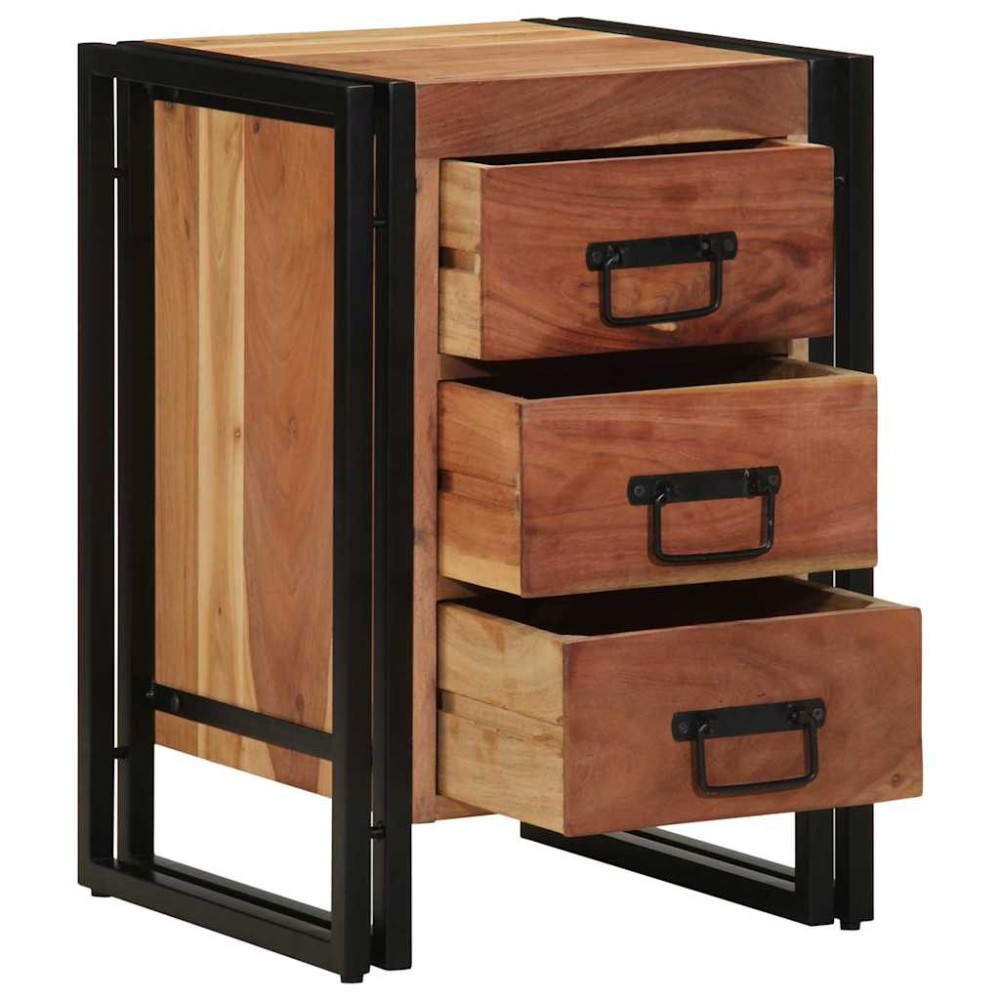 vidaXL Κομοδίνο με συρτάρι Καφέ 40 x 40 x 59 εκ. Στερεό Ξύλο Ακακίας