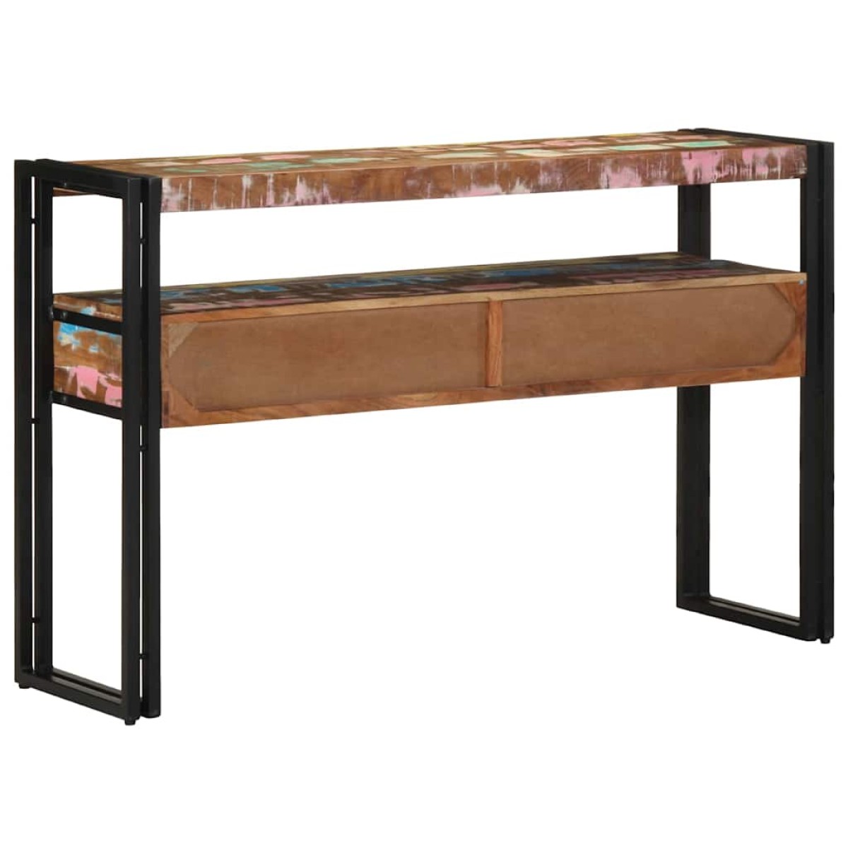 vidaXL Τραπέζι κονσόλας με ράφι 120 x 33 x 75 εκ Στερεό Ανακτηθέν Ξύλο