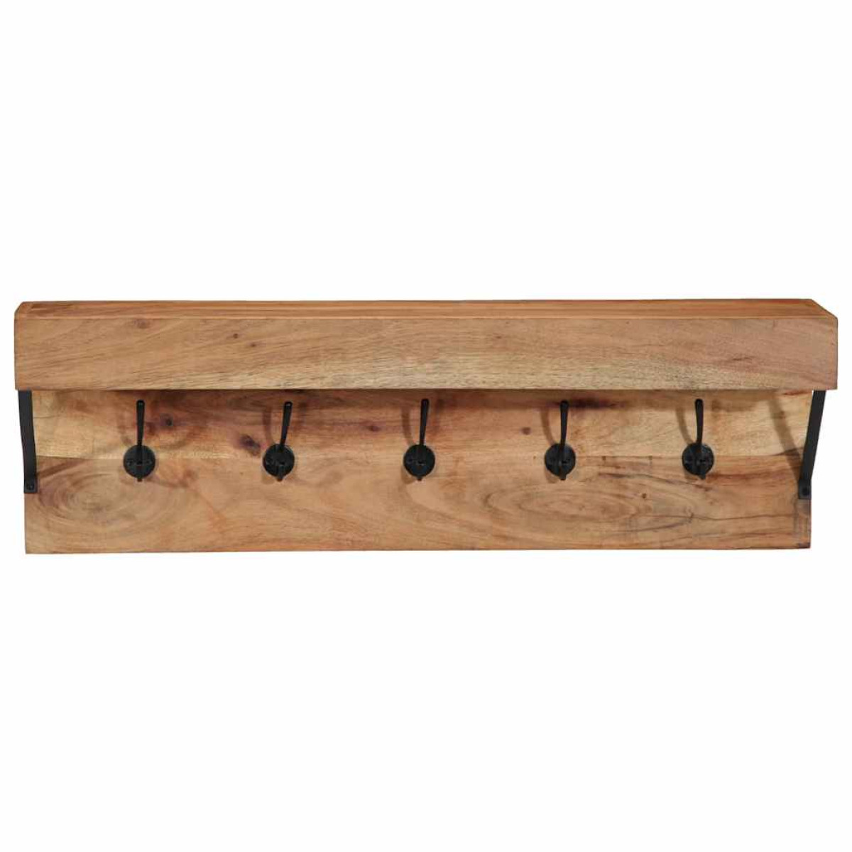 vidaXL Κρεμάστρα Επιτοίχιο Καφέ 73 x 19 x 23 εκ. Μασίφ ξύλο ακακίας