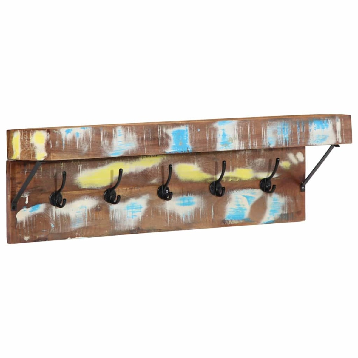 vidaXL Κρεμάστρα Πολύχρωμο 73 x 19 x 23 εκ. Μασίφ ανακυκλωμένο ξύλο