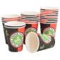 vidaXL Χάρτινα κύπελλα καφέ 1000 τεμάχια 12oz 300ml Κόκκινο και μαύρο