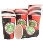 vidaXL Χάρτινα κύπελλα καφέ 1000 τεμάχια 16oz 400ml Κόκκινο και μαύρο