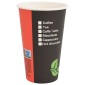 vidaXL Χάρτινα κύπελλα καφέ 1000 τεμάχια 16oz 400ml Κόκκινο και μαύρο