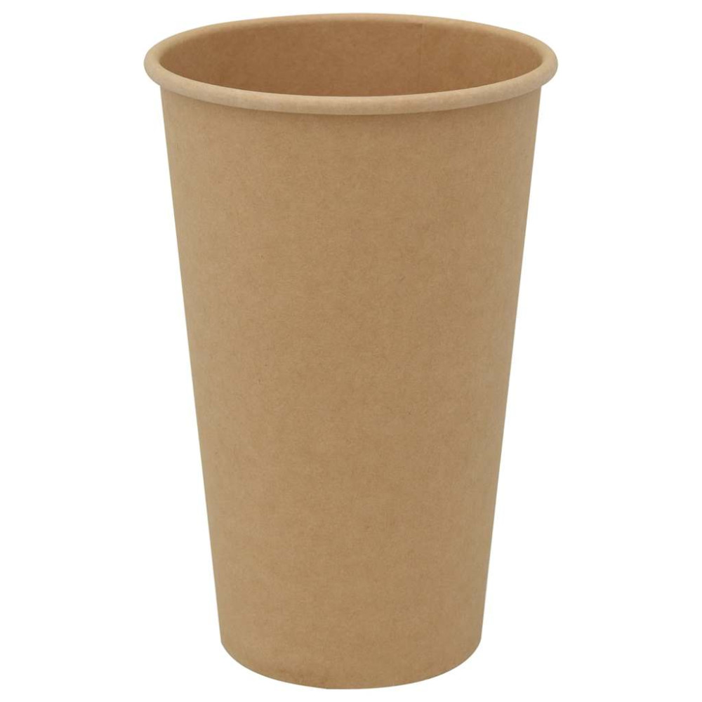 vidaXL Χάρτινα κύπελλα καφέ 1000 τεμάχια 16oz 400ml καφέ