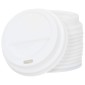 vidaXL Χάρτινα καπάκια καφέ Ø80 mm 8oz 1000 τεμάχια Λευκό πλαστικό