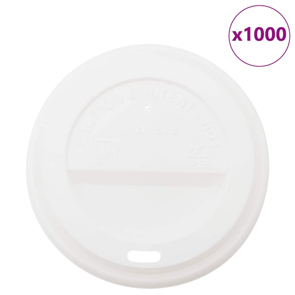 vidaXL Χάρτινα καπάκια καφέ Ø90 mm 12oz και 16oz 1000 τεμάχια