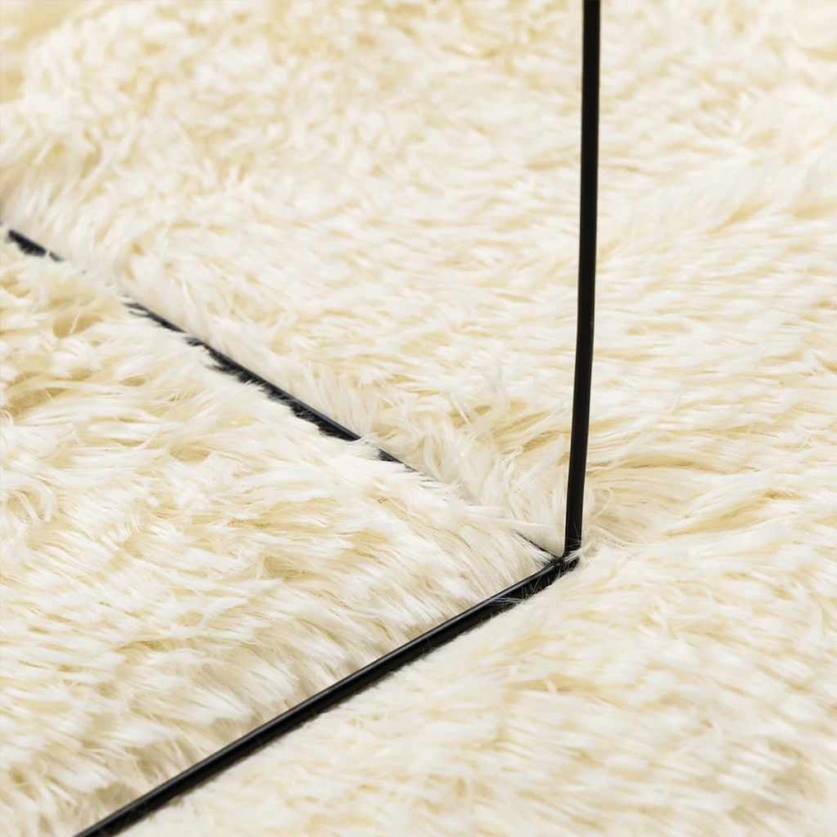 vidaXL Χαλί Shaggy με Ψηλό Πέλος NAVARRA Κρεμ 240x240 εκ. πολυεστέρας