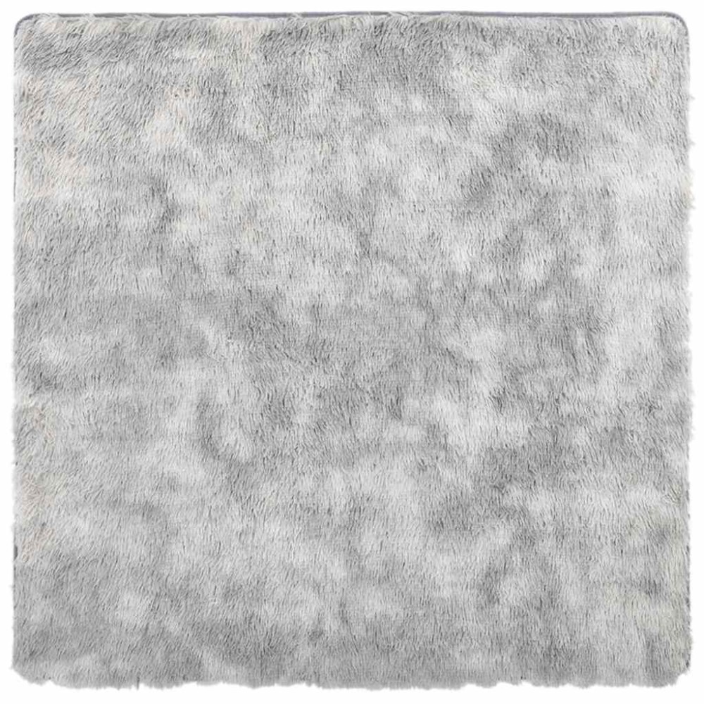 vidaXL Χαλί Shaggy με Ψηλό Πέλος NAVARRA Ασημί Γκρι 240x240 εκ.