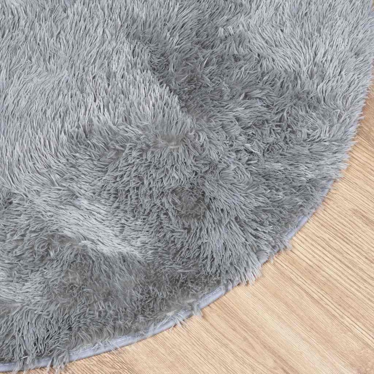 vidaXL Χαλί Shaggy με Ψηλό Πέλος NAVARRA Ανοιχτό Γκρι 240x240 εκ.