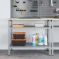 vidaXL Τραπέζι εργασίας με ράφι Γκρι και Μπεζ 100 x 55 x 85 εκ. Ατσάλι
