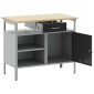 vidaXL Πάγκος εργασίας με συρτάρι Μαύρο και Γκρι 100 x 55 x 85 εκ.