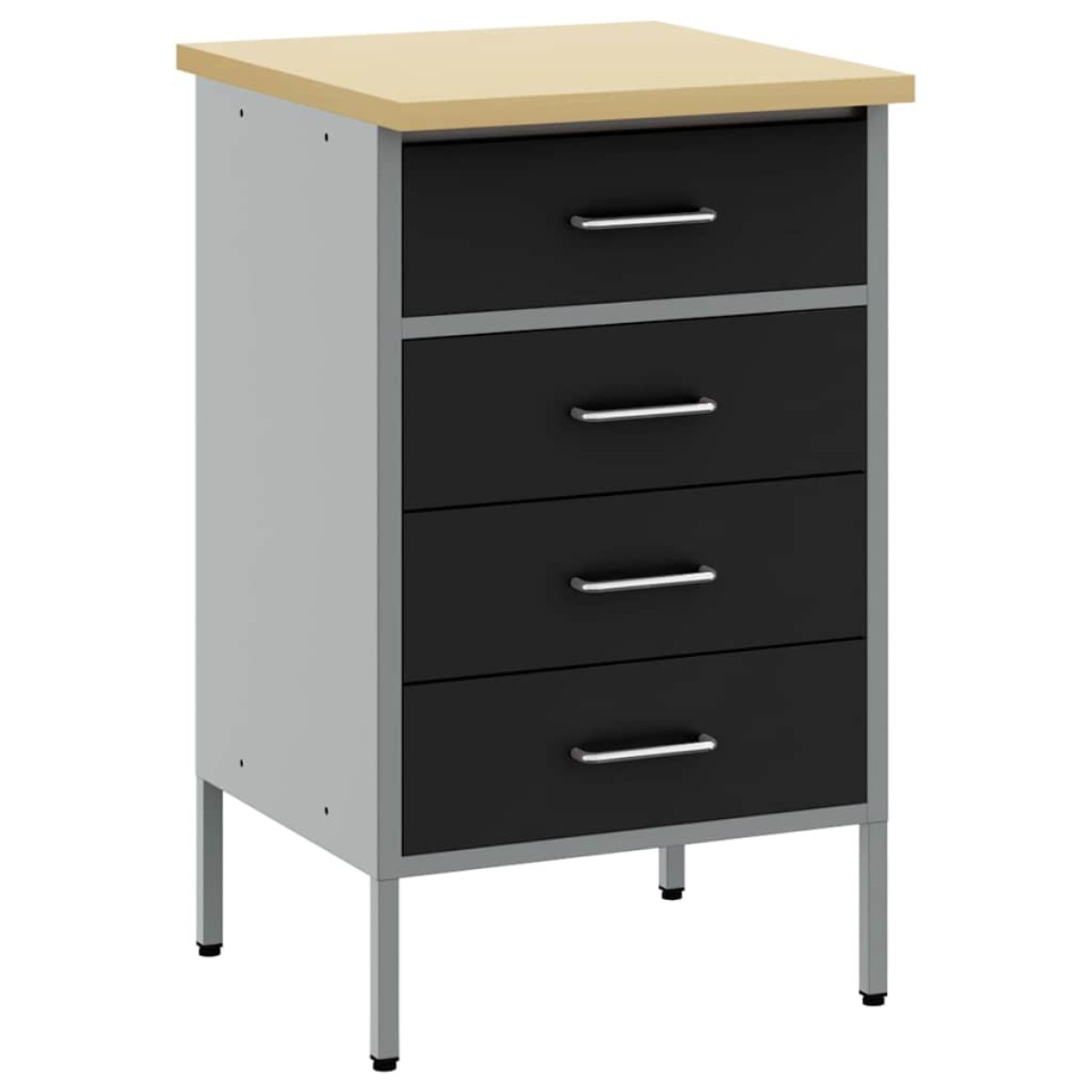 vidaXL Πάγκος εργασίας με συρτάρι Μαύρο και Γκρι 50 x 55 x 85 εκ.