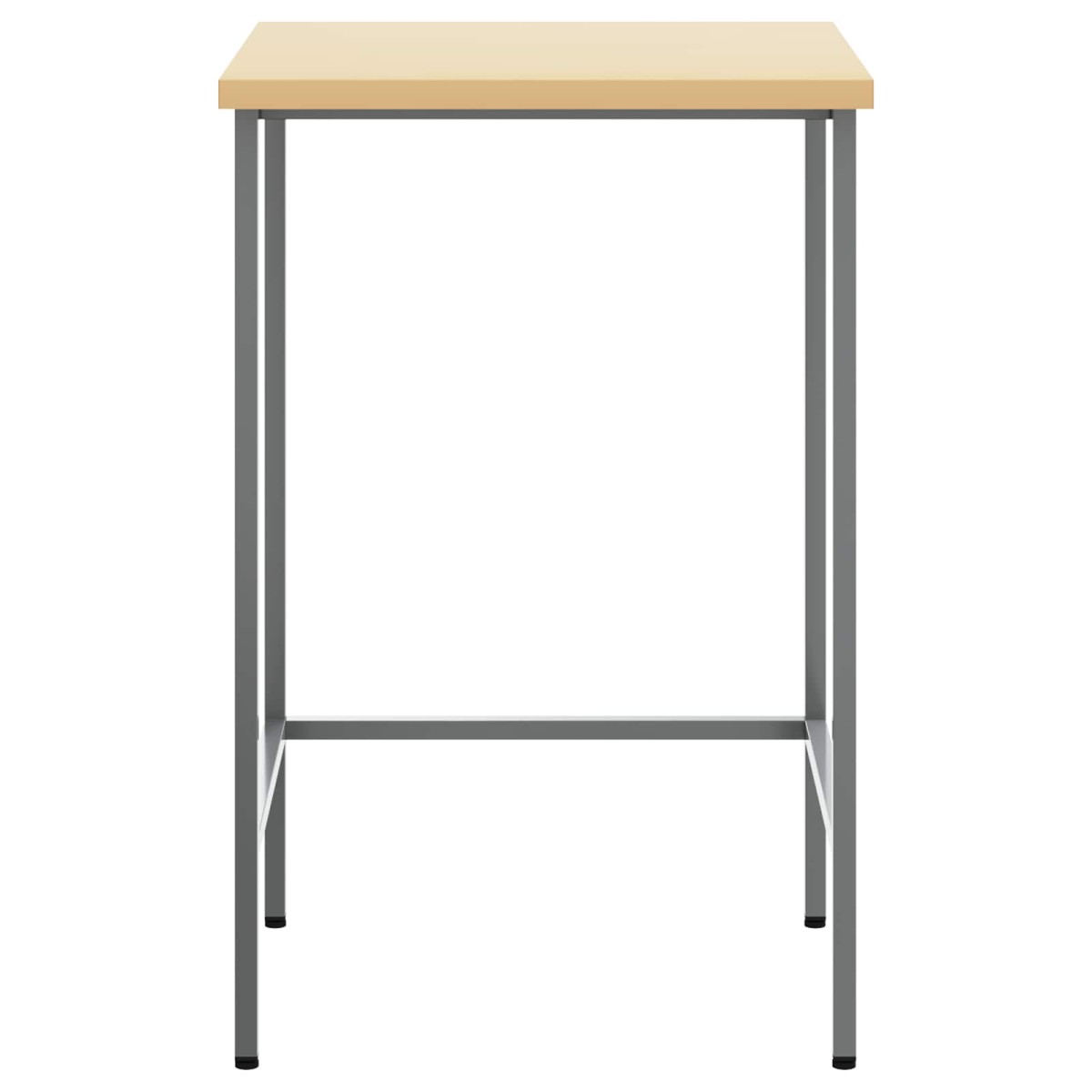 vidaXL Γωνιακό τραπέζι Γκρι 55 x 55 x 85 cm Χάλυβας και Μηχανικά Ξύλα