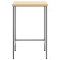 vidaXL Γωνιακό τραπέζι Γκρι 55 x 55 x 85 cm Χάλυβας και Μηχανικά Ξύλα