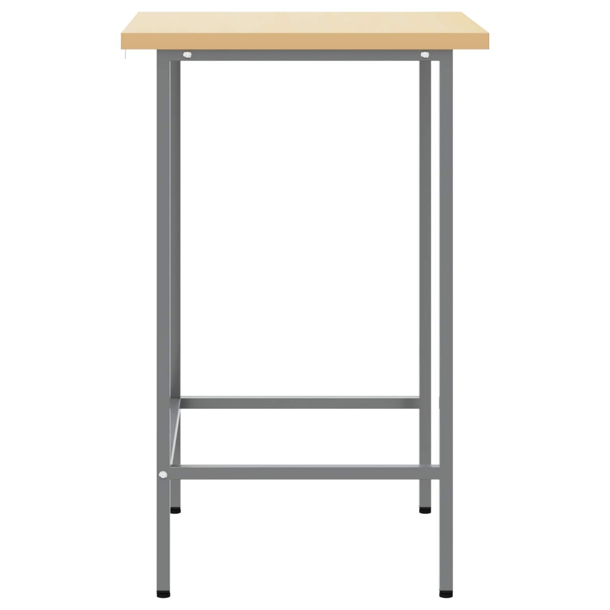 vidaXL Γωνιακό τραπέζι Γκρι 55 x 55 x 85 cm Χάλυβας και Μηχανικά Ξύλα