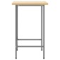 vidaXL Γωνιακό τραπέζι Γκρι 55 x 55 x 85 cm Χάλυβας και Μηχανικά Ξύλα