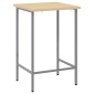 vidaXL Γωνιακό τραπέζι Γκρι 55 x 55 x 85 cm Χάλυβας και Μηχανικά Ξύλα