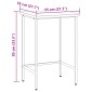 vidaXL Γωνιακό τραπέζι Γκρι 55 x 55 x 85 cm Χάλυβας και Μηχανικά Ξύλα