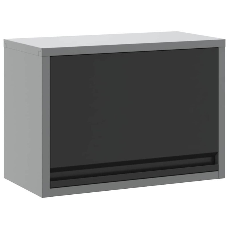 vidaXL Ντουλάπα εργαλείων Μαύρο και Γκρι 50 x 25 x 35 εκ.