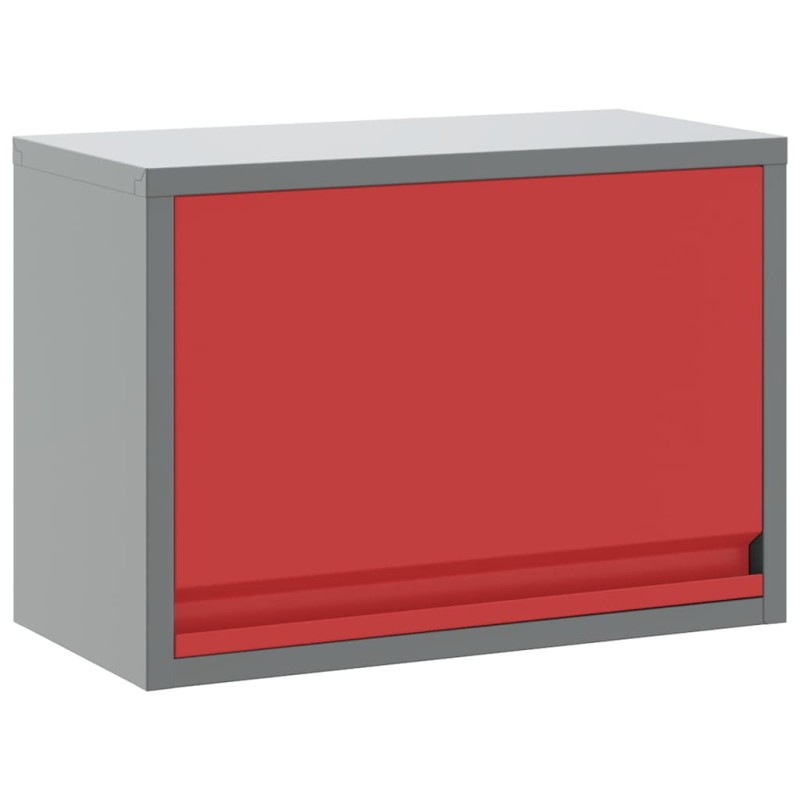 vidaXL Ντουλάπα εργαλείων Κόκκινο και Γκρι 50 x 25 x 35 εκ.