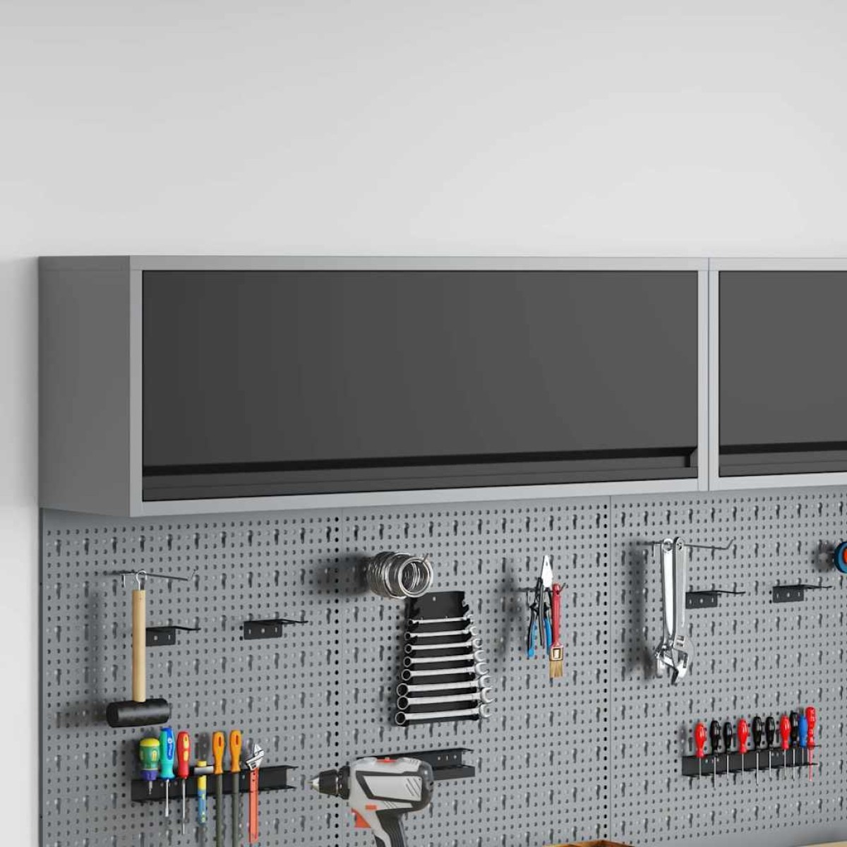 vidaXL Ντουλάπα εργαλείων Μαύρο και Γκρι 100 x 25 x 35 εκ.