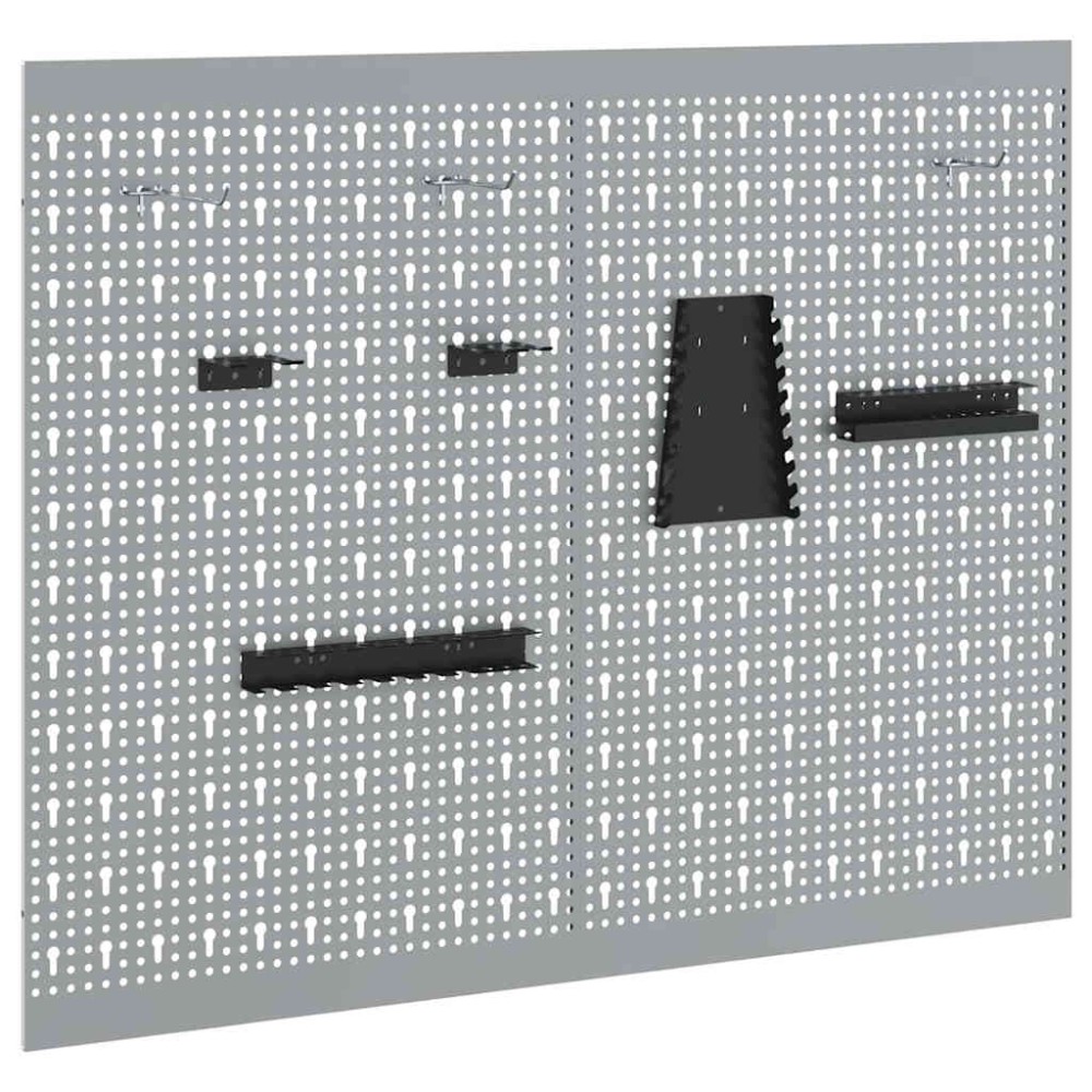 vidaXL Πάνελ Τοίχου Εργαλείων 2 τμχ. Γκρι 100 x 1 x 80 εκ