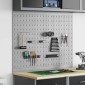 vidaXL Πάνελ Τοίχου Εργαλείων 2 τμχ. Γκρι 100 x 1 x 80 εκ