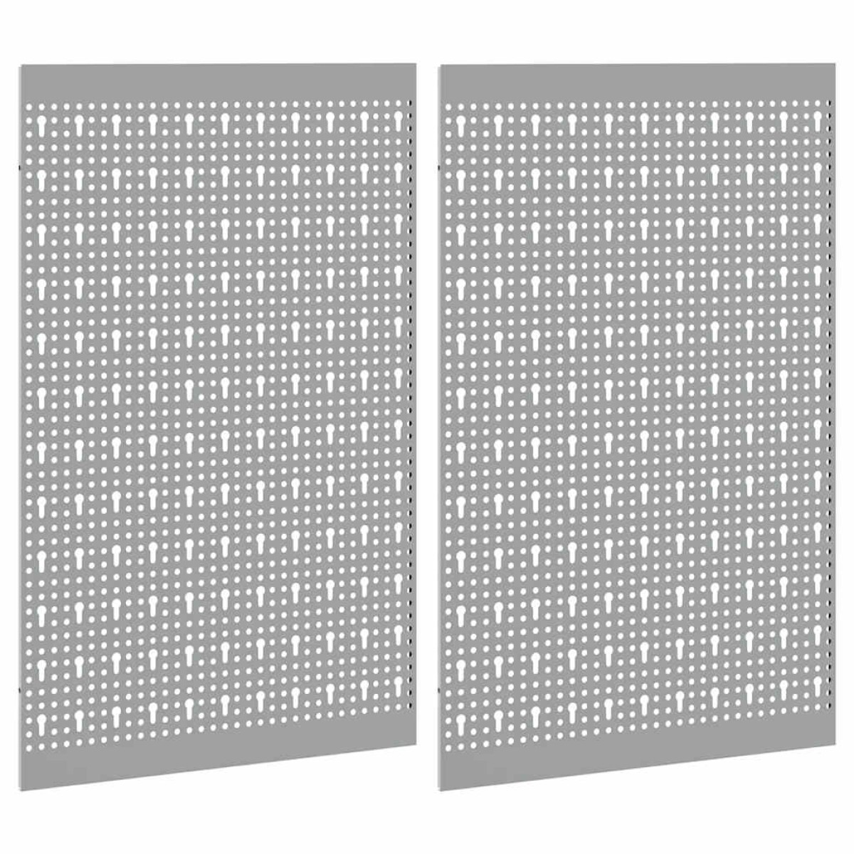 vidaXL Πάνελ Τοίχου Εργαλείων 2 τμχ. Γκρι 100 x 1 x 80 εκ