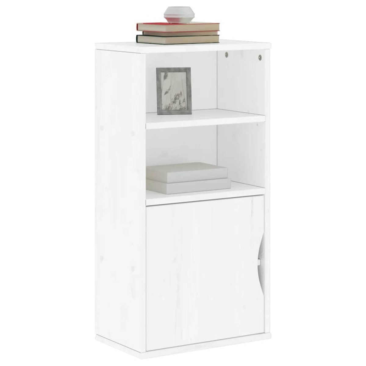 vidaXL Βοηθητικό Ντουλάπι ODDA Λευκό 40x24x79εκ. από Μασίφ Ξύλο Πεύκου