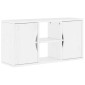 vidaXL Ντουλάπι τηλεόρασης ODDA Λευκό 79x24x40 εκ. Μασίφ Ξύλο Πεύκου