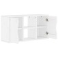 vidaXL Ντουλάπι τηλεόρασης ODDA Λευκό 79x24x40 εκ. Μασίφ Ξύλο Πεύκου