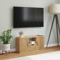 vidaXL Έπιπλο Τηλεόρασης με Συρτάρι ODDA 79x24x40εκ. Μασίφ Ξύλο Πεύκου