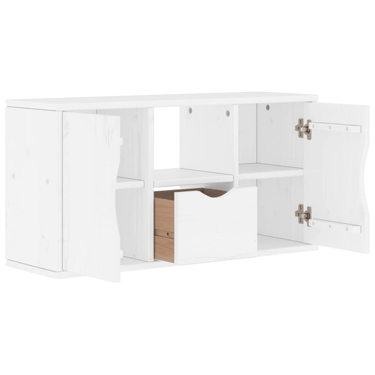 vidaXL Έπιπλο Τηλεόρασης με Συρτάρι ODDA Λευκό 79x24x40εκ. Ξύλο Πεύκου