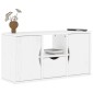 vidaXL Έπιπλο Τηλεόρασης με Συρτάρι ODDA Λευκό 79x24x40εκ. Ξύλο Πεύκου