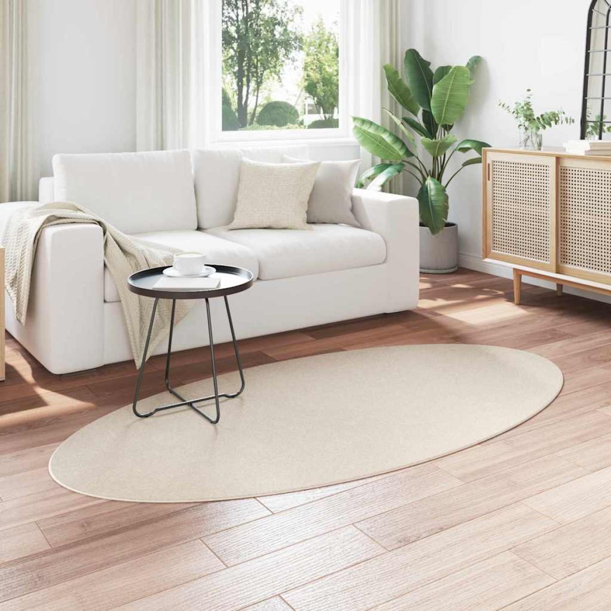 vidaXL Χαλί HUARTE Μπεζ 100 x 200 cm 100% Πολυεστέρας