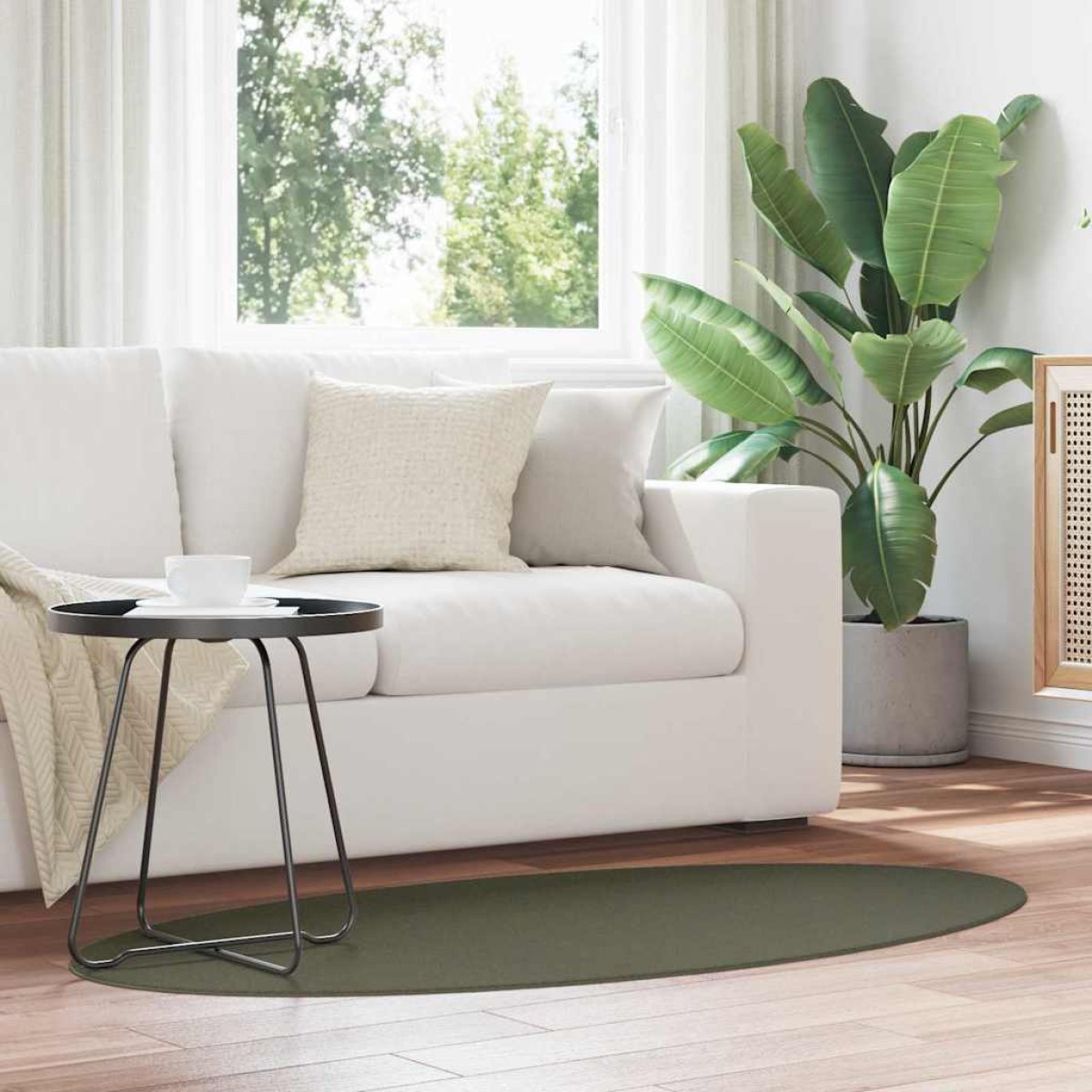 vidaXL Χαλιά χώρου HUARTE Δασώδες Πράσινο 80 x 150 cm 100% Πολυεστέρας