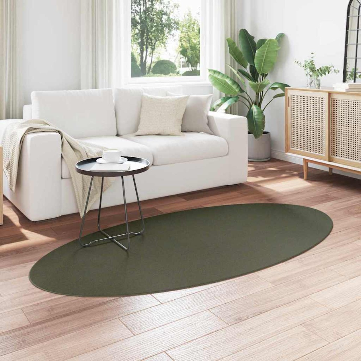 vidaXL Χαλιά χώρου HUARTE Δασώδες Πράσινο 100 x 200 cm
