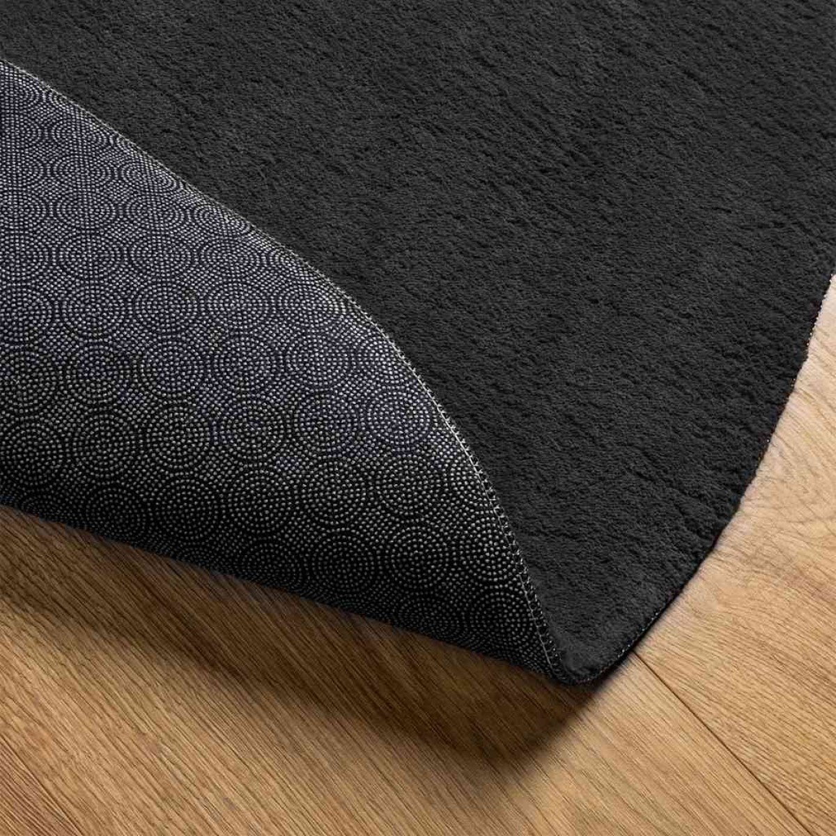 vidaXL Χαλιά χώρου Ωοειδής HUARTE Μαύρο 120 x 170 cm 100% Πολυεστέρας