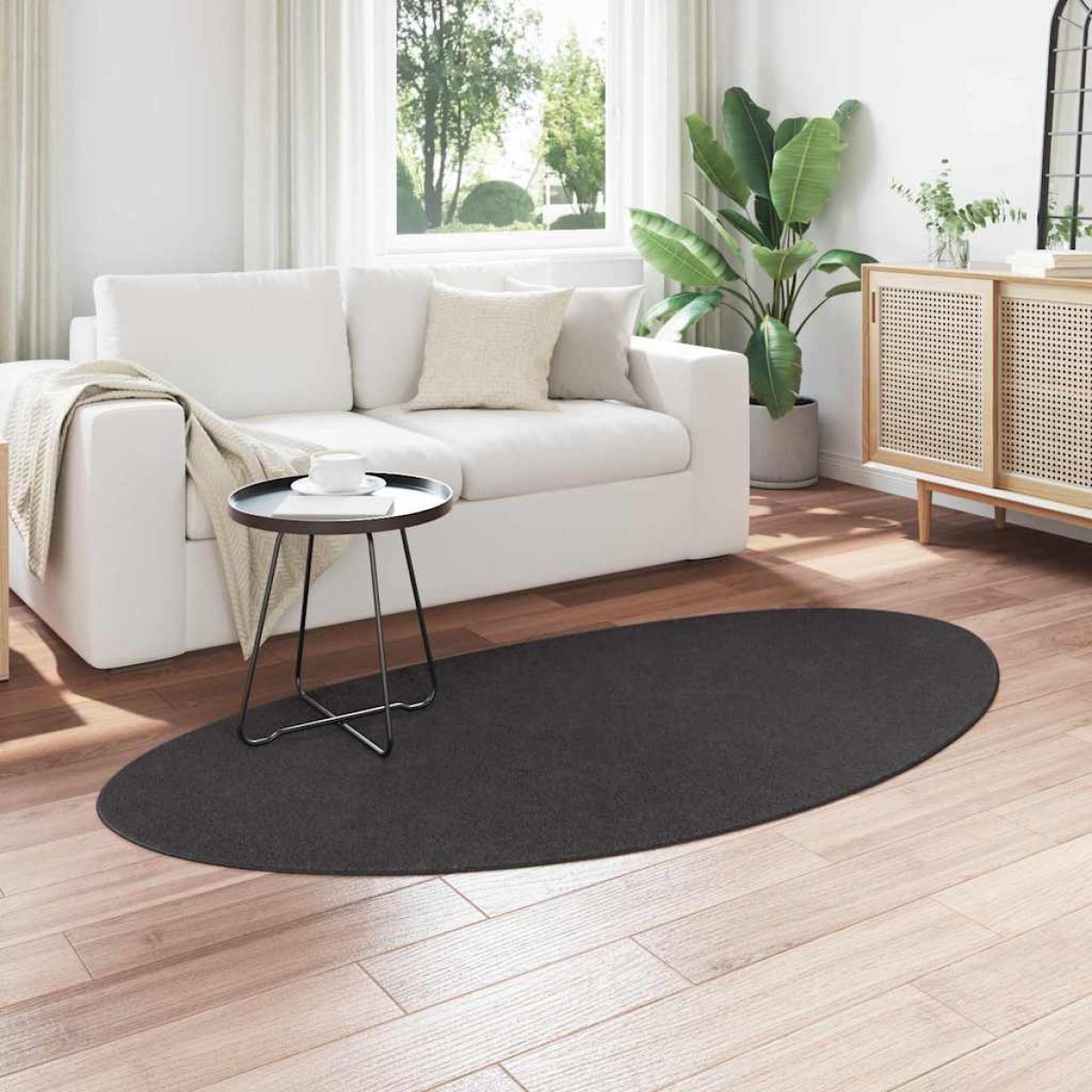 vidaXL Χαλιά χώρου HUARTE Ανθρακί 100 x 200 cm Πολυεστέρας