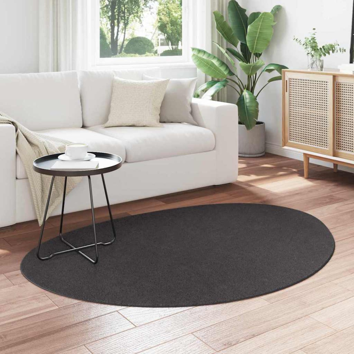 vidaXL Χαλιά χώρου HUARTE Ανθρακί 120 x 170 cm Πολυεστέρας