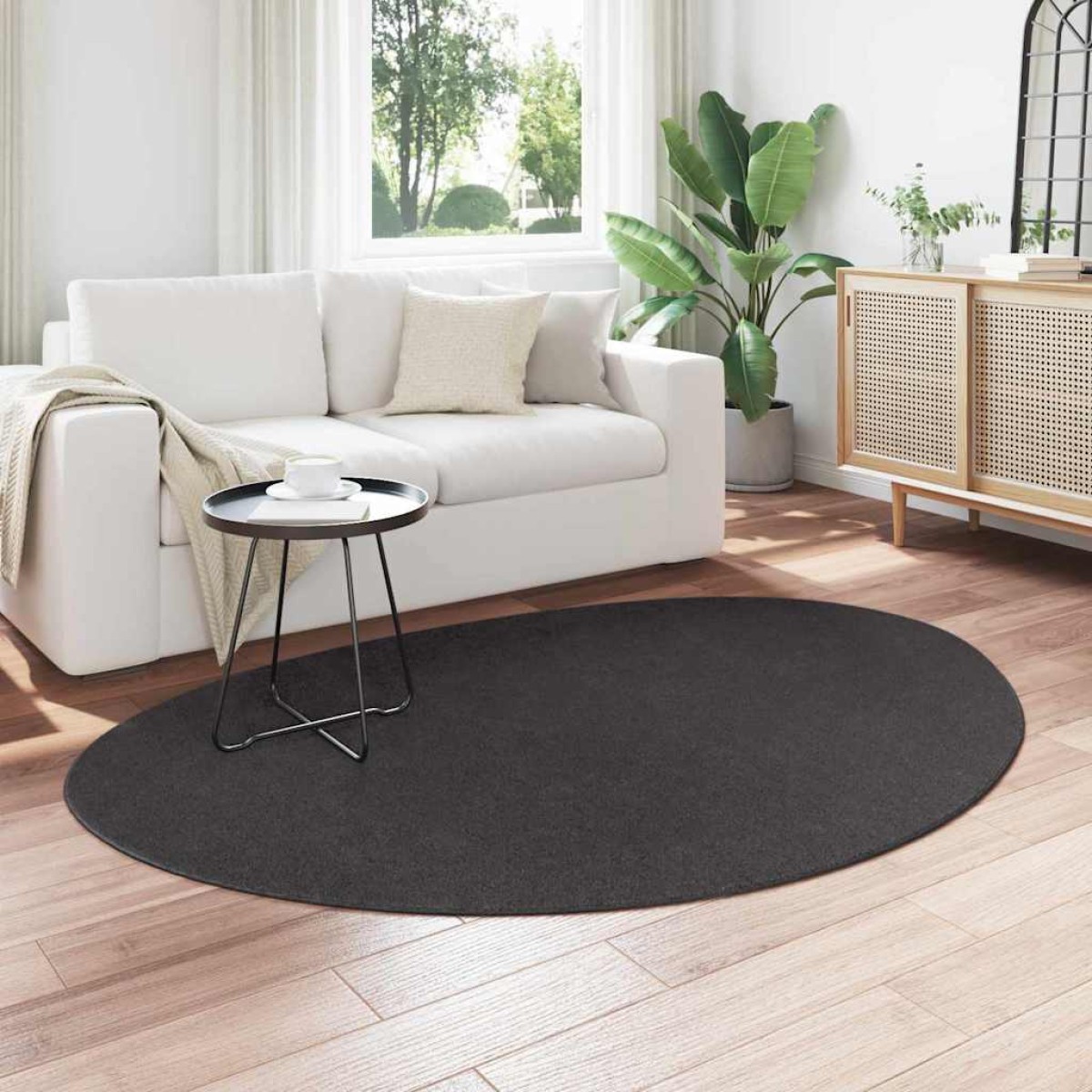 vidaXL Χαλιά χώρου HUARTE Ανθρακί 140 x 200 cm Πολυεστέρας