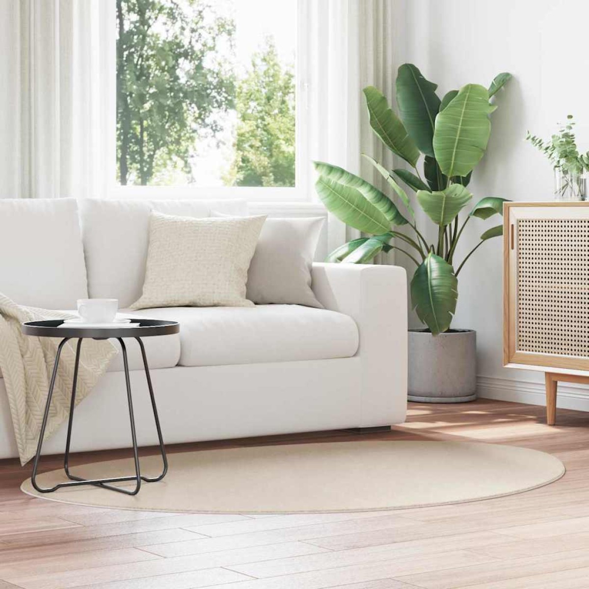 vidaXL Χαλιά χώρου HUARTE Μπεζ 120 x 170 cm Πολυεστέρας